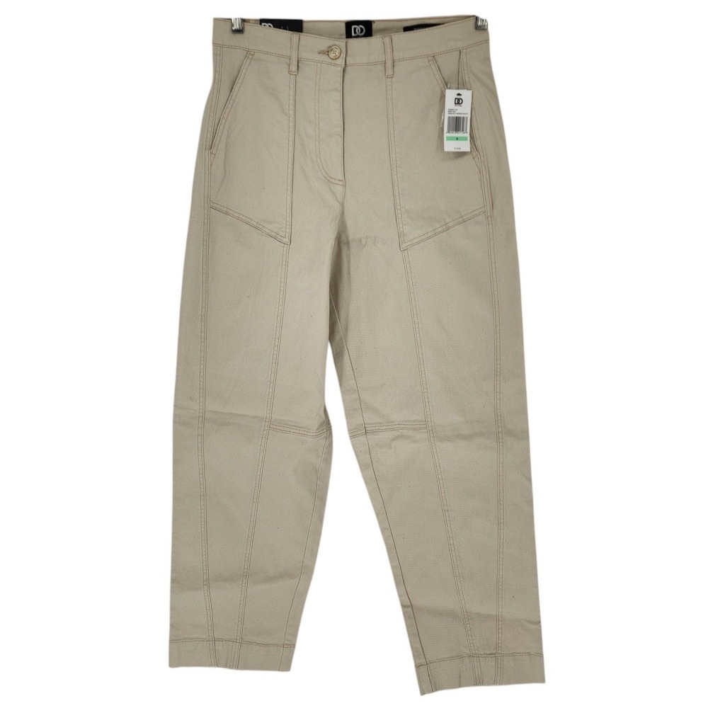 Dee Ocleppo Relaxed Utility Straight Leg Pants NWT Size 8 Beige Khaki Cargo